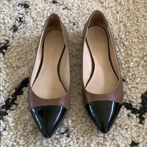 Franco Sarto pointed cap toe flats. Sz 6.5